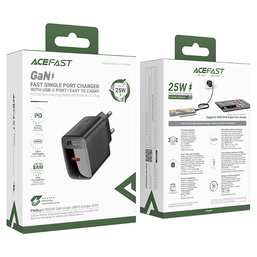 Ağ adaptör Acefast A104 PD25W GaN Black - 3
