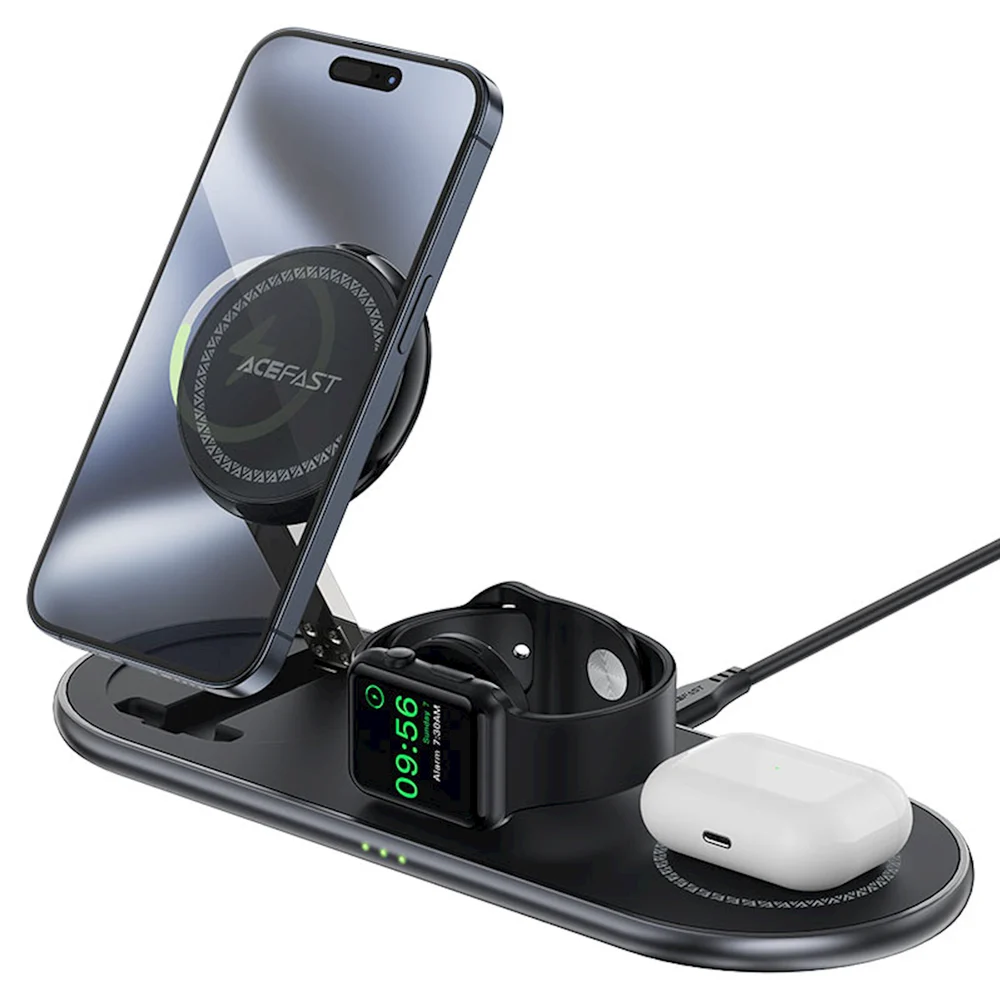 Simzis enerji toplama cihazı Acefast E19 Qi2 Wireless Desktop Black - 2