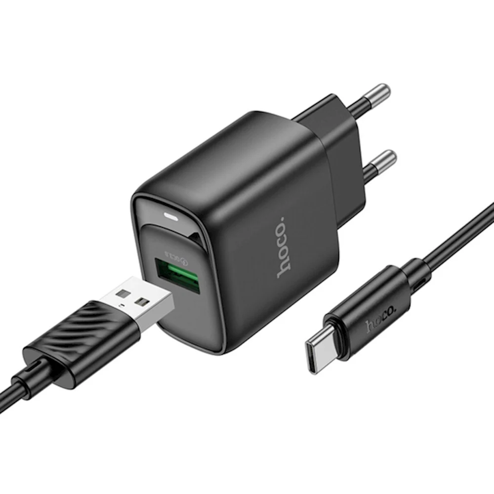 Сетевое зарядное устройство Hoco C140A Smart QC3.0 Black - 2