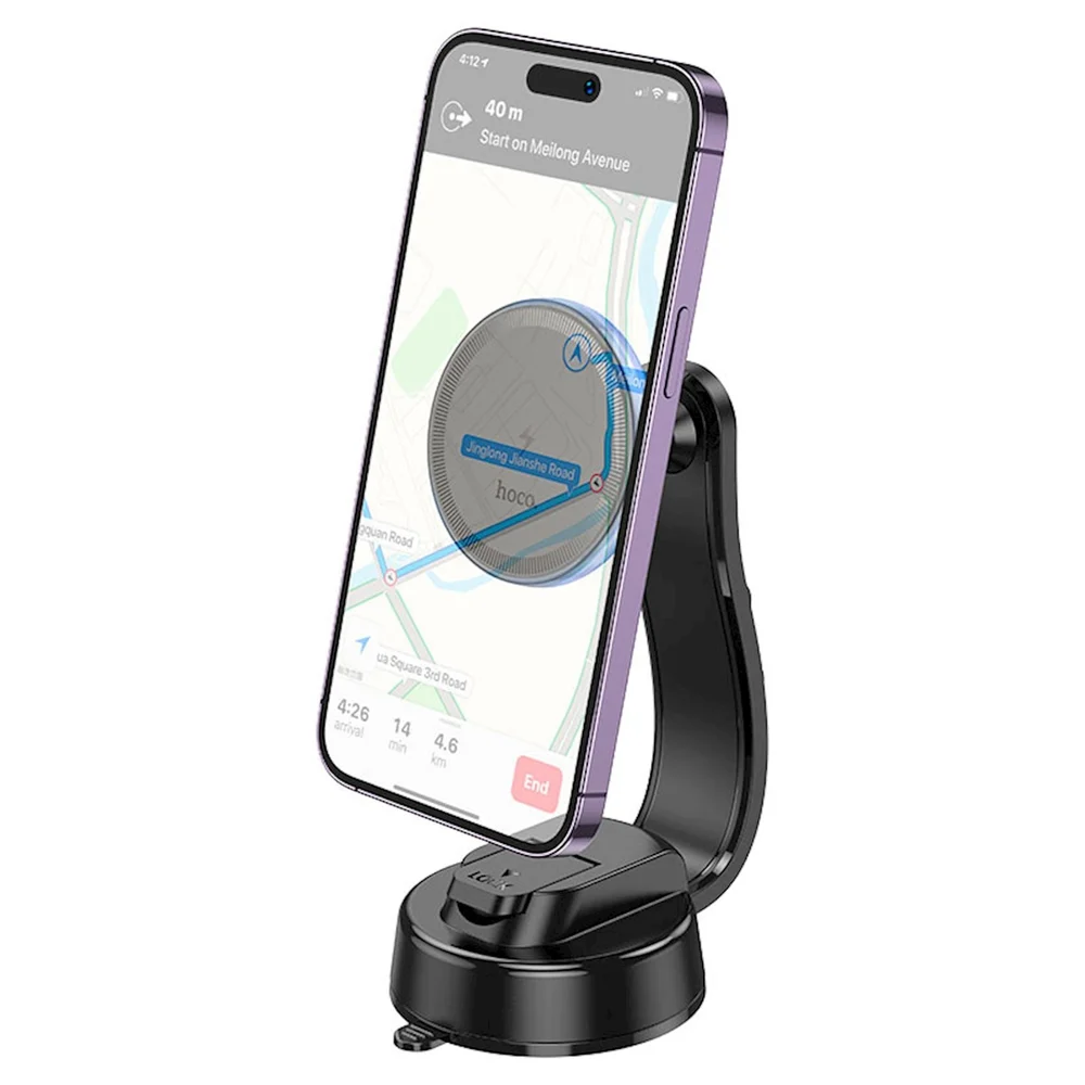 Car Phone Holder Hoco HW25 Neon Wireless Black - 6