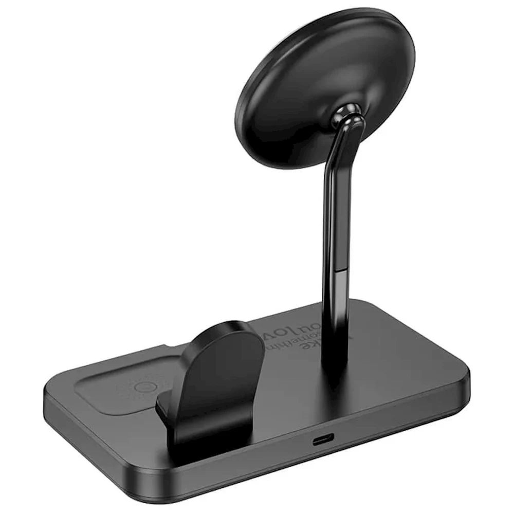 Kablosuz enerji toplama cihazı Hoco CQ12 Joyfull 3-in-1 Black - 2