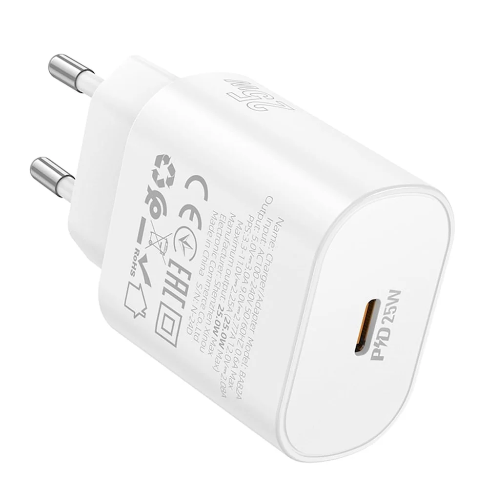 Borofone BA82A White Power Adapter - 3