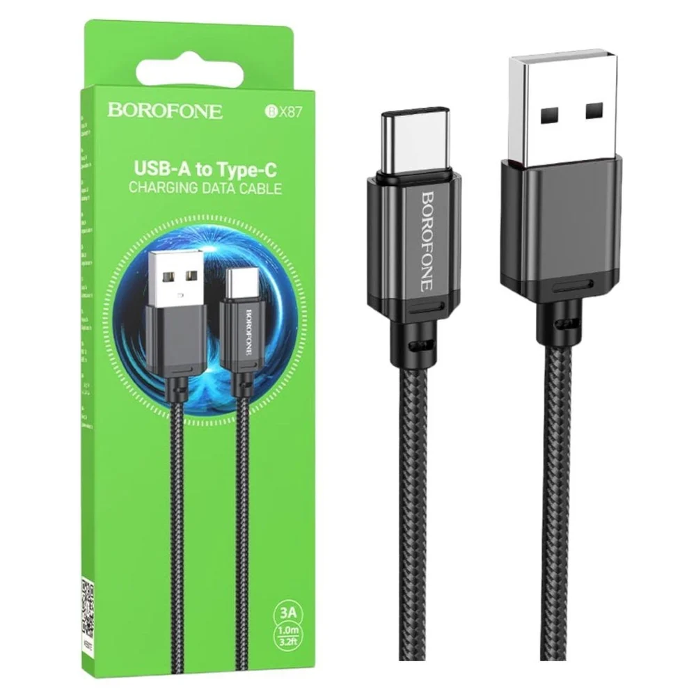 Cable Borofone BX87 USB to Type-C, 1 m, Black - 4