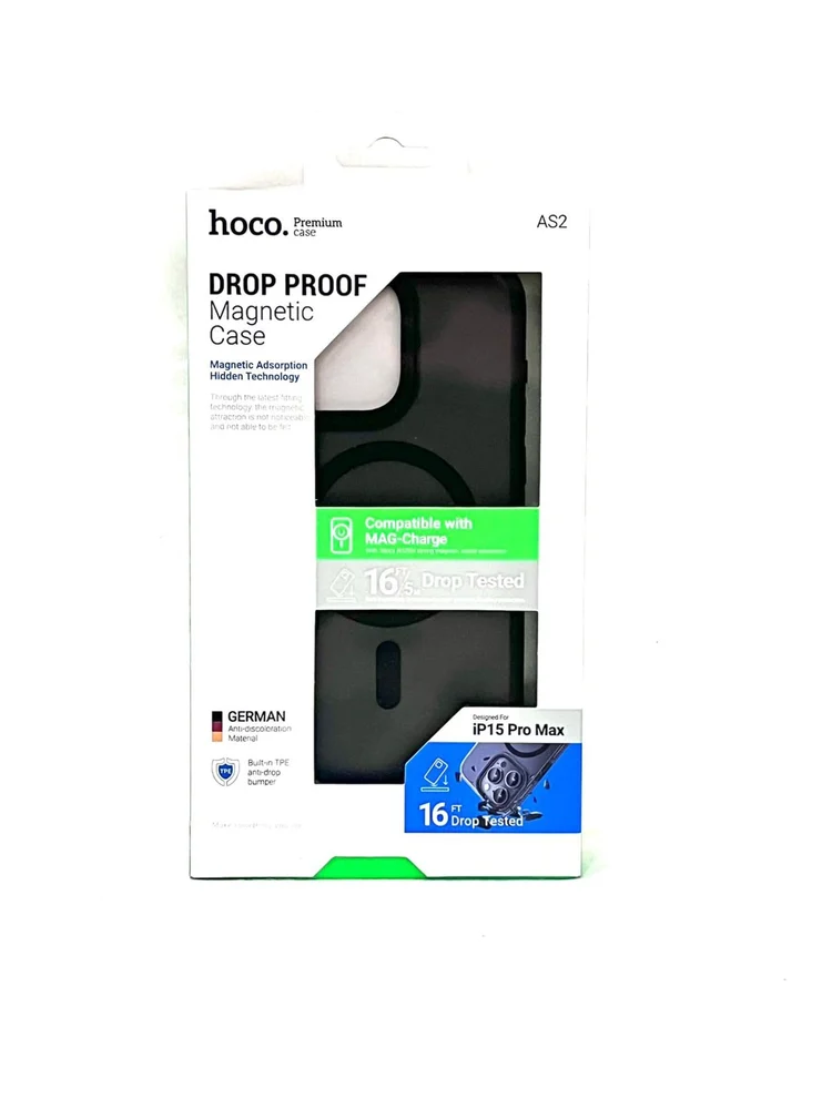 Hoco AS2 iPhone 15 Pro Max için Siyah Kılıf