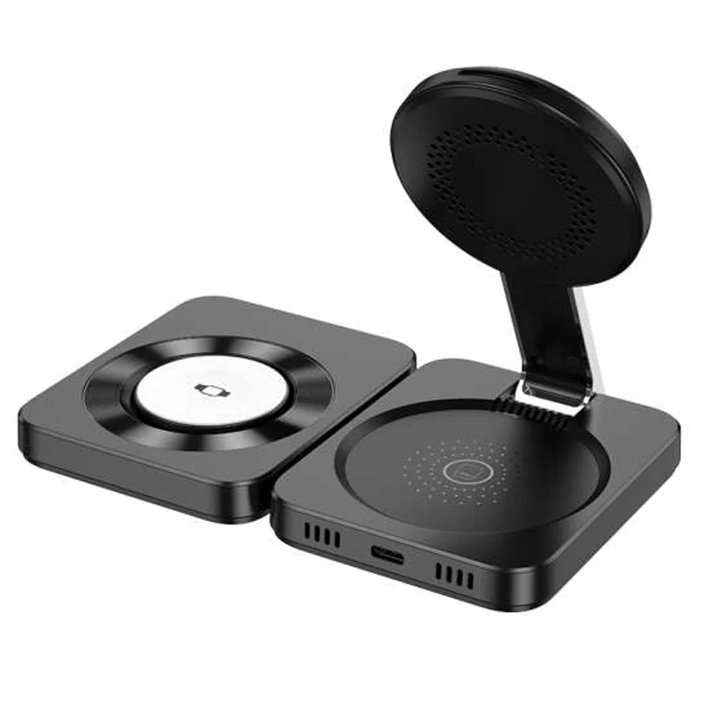 Wireless Charger Hoco CQ11 3-in-1 Wireless Magnetic 15W Black - 6