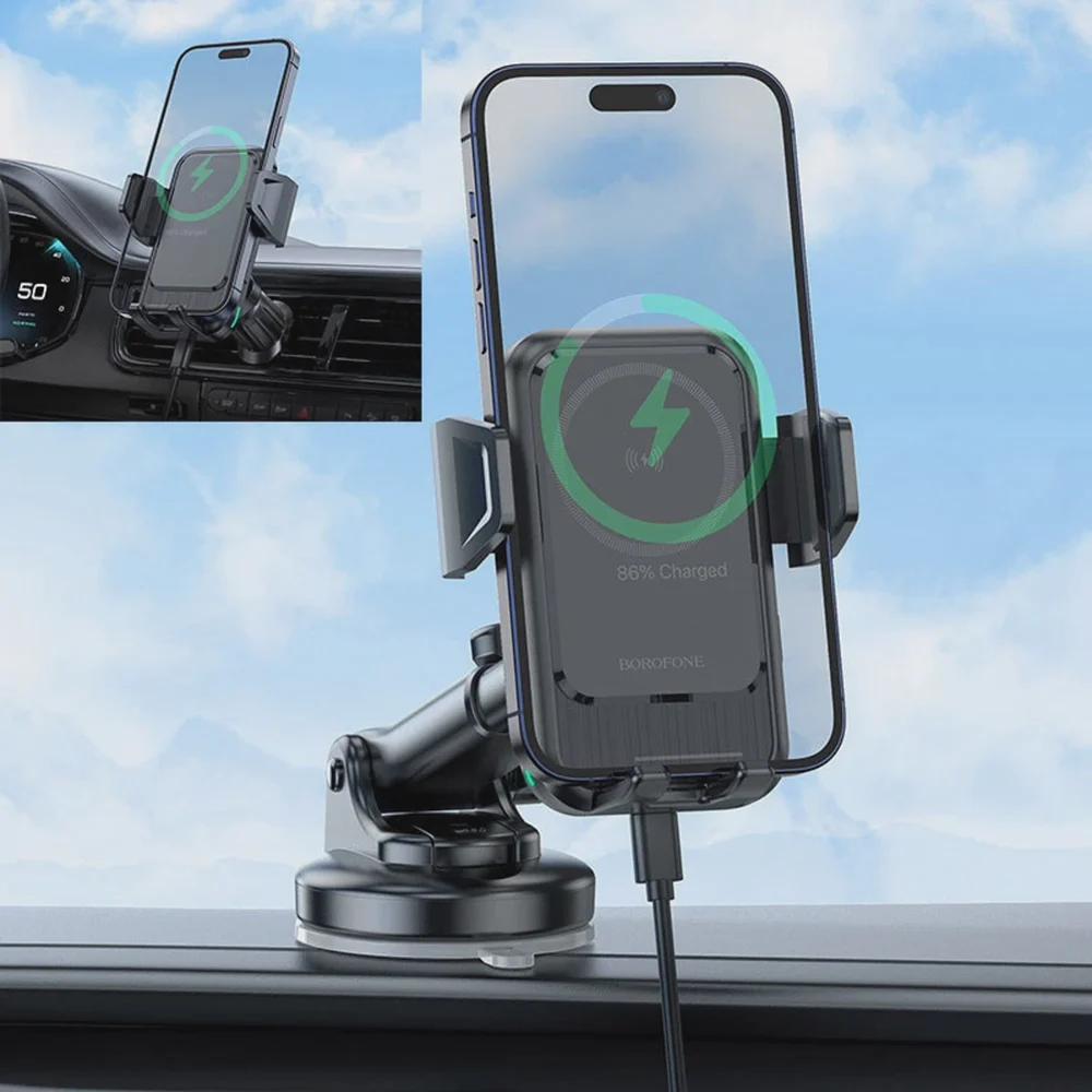 Araç için telefon tutucu Borofone BH217 Black - 4