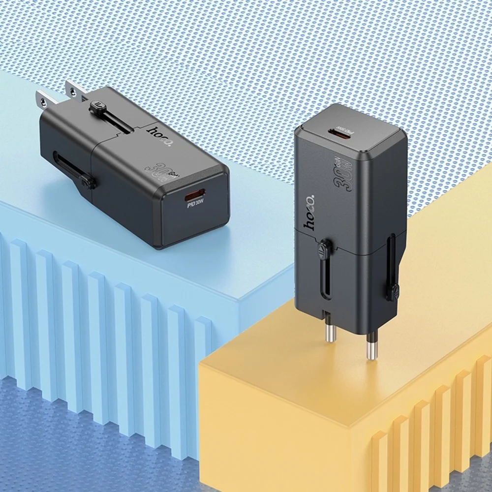 Сетевое зарядное устройство Hoco AC25 Mini Single Port PD30W Черное - 3