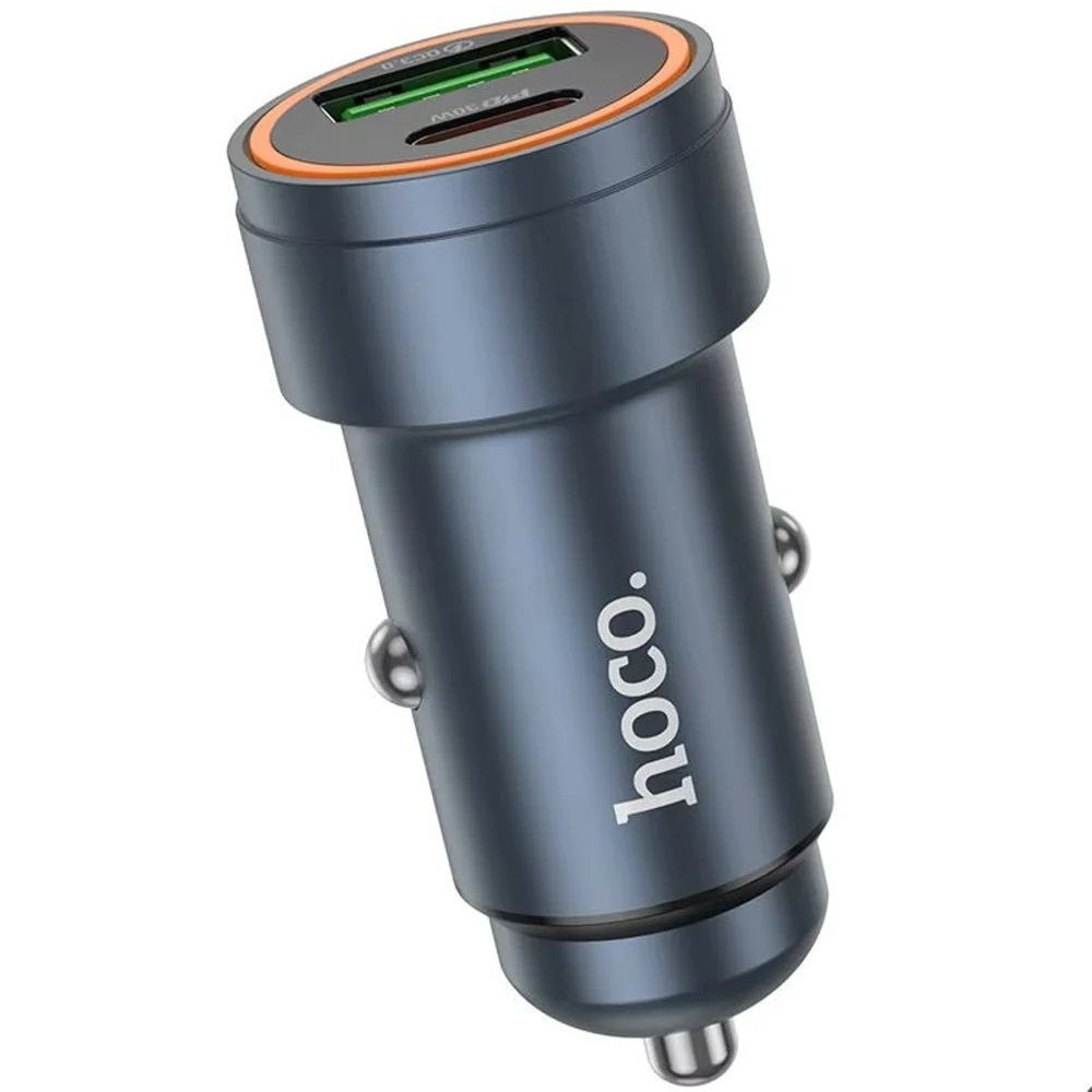 Avtomobil enerji toplama cihazı Hoco Z57A USB + USB-C PD30W+QC3.0 Black