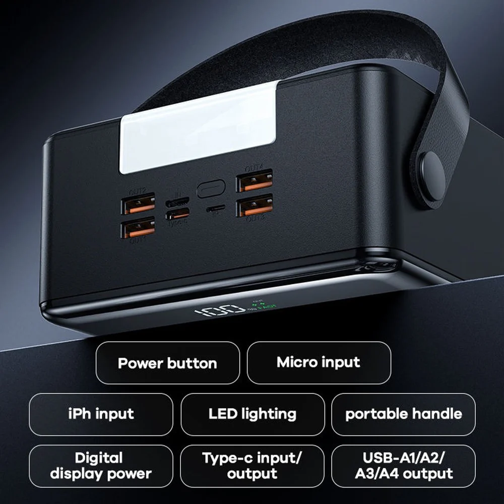 Внешний аккумулятор Remax FP-1 100000 mAh Черный - 3