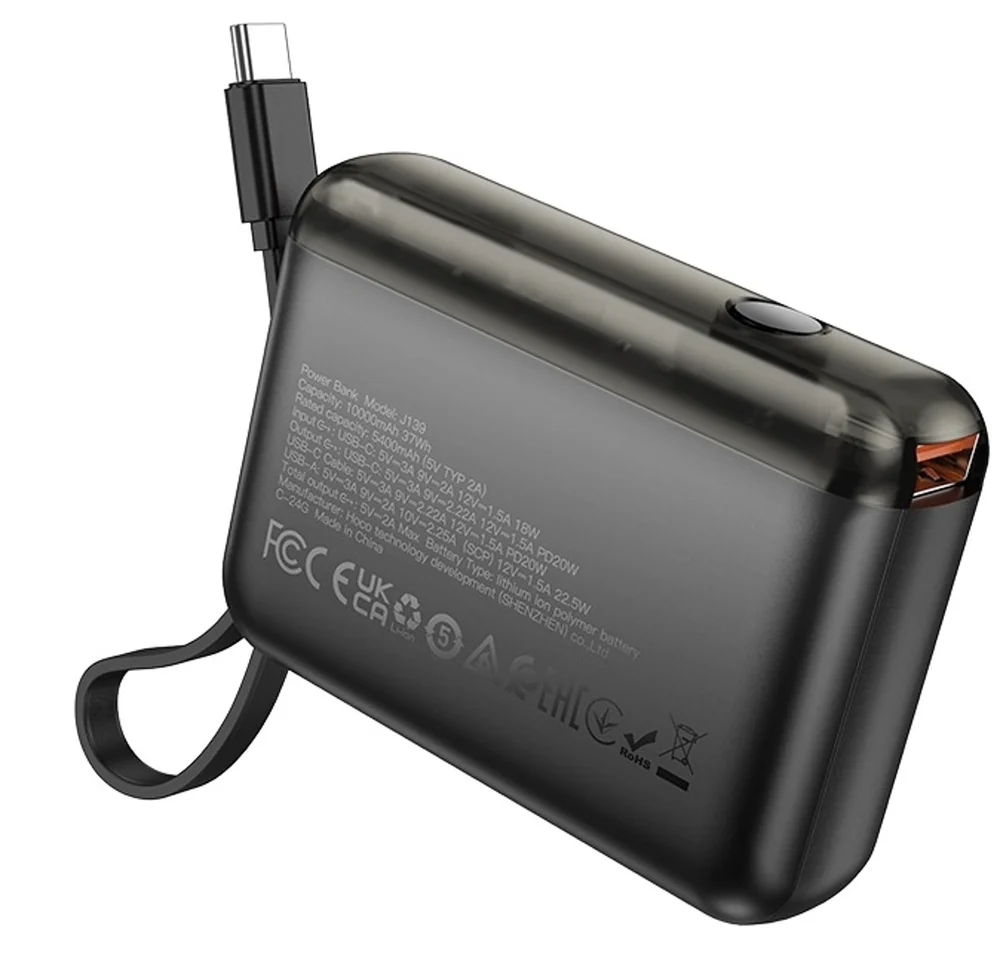 Hoco J139 External Battery 10000 mAh Black - 2