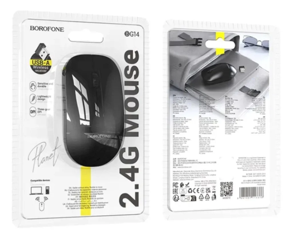 Mouse Borofone BG14 Planet 2.4G Black - 6