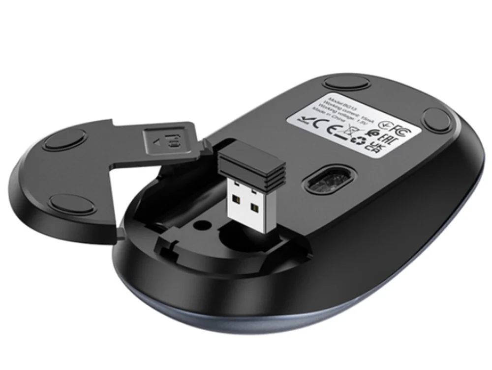 Мышь Borofone BG13 Winner 2.4G Черный/Металлический Серый - 6