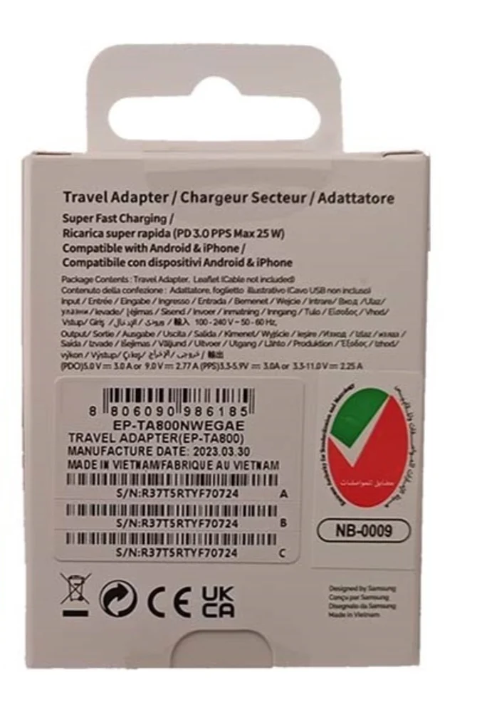 Network Charging Device No Brand 25 WATT PD PLUG T 800 - 2