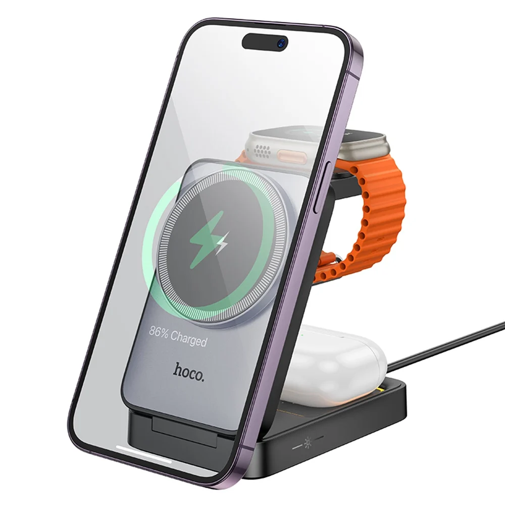 Wireless Charging Device Hoco CQ21, Black