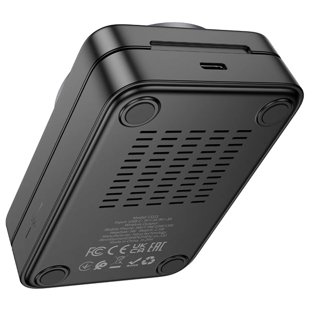 Wireless Charging Device Hoco CQ21, Black - 3