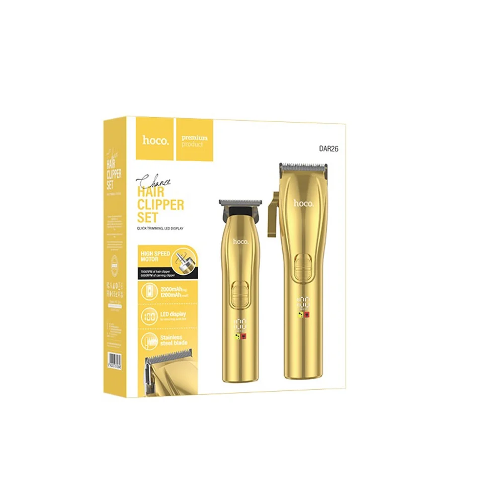 Hair Cutting Device Hoco DAR26 Gold, 2 pcs - 3