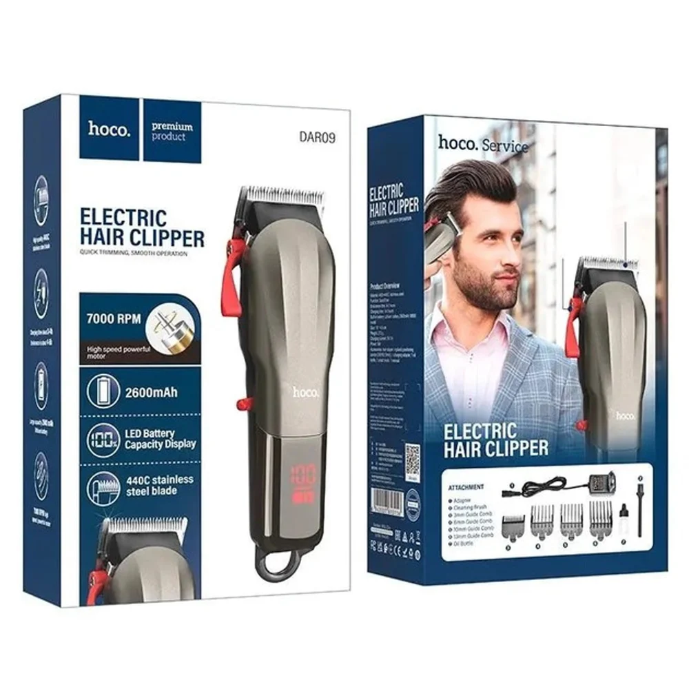 Hoco DAR09 Grey Hair Clipper - 4