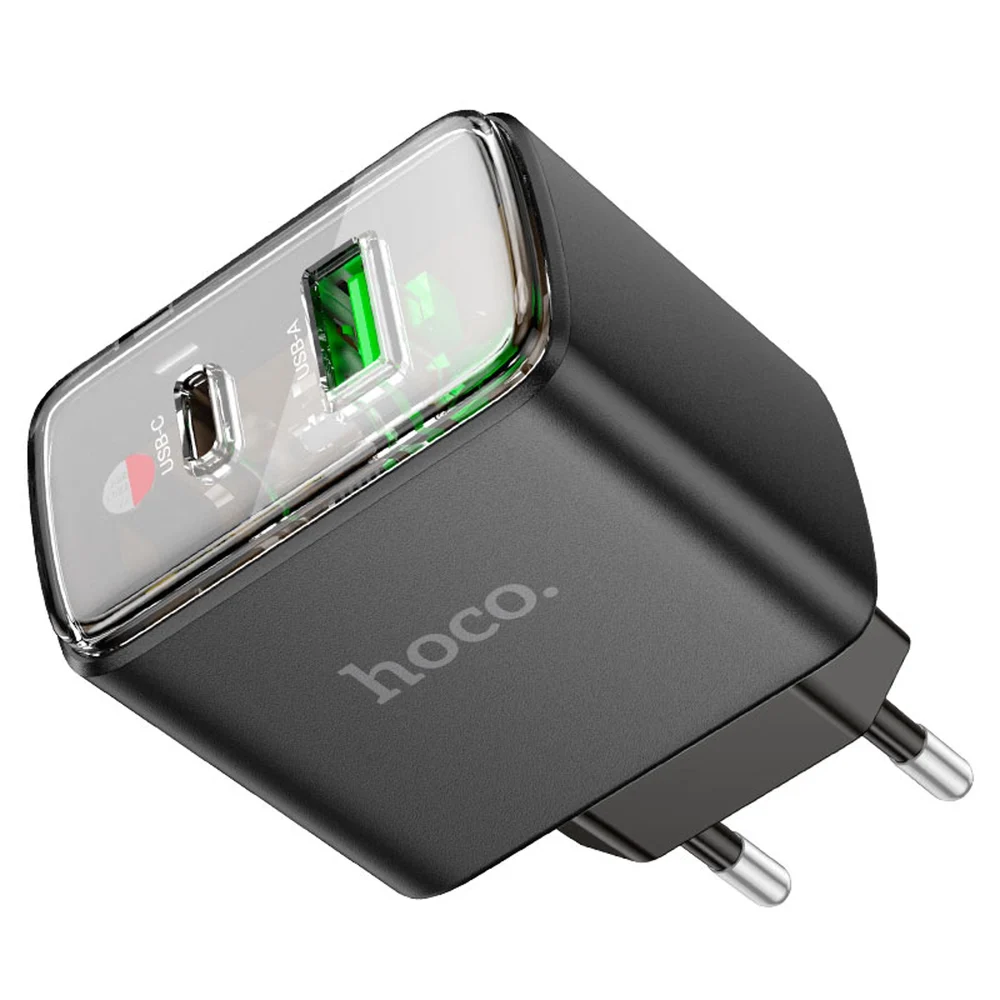 Hoco CS42A Smart PD30W + QC3.0 Type-C + USB-A, Siyah - 2