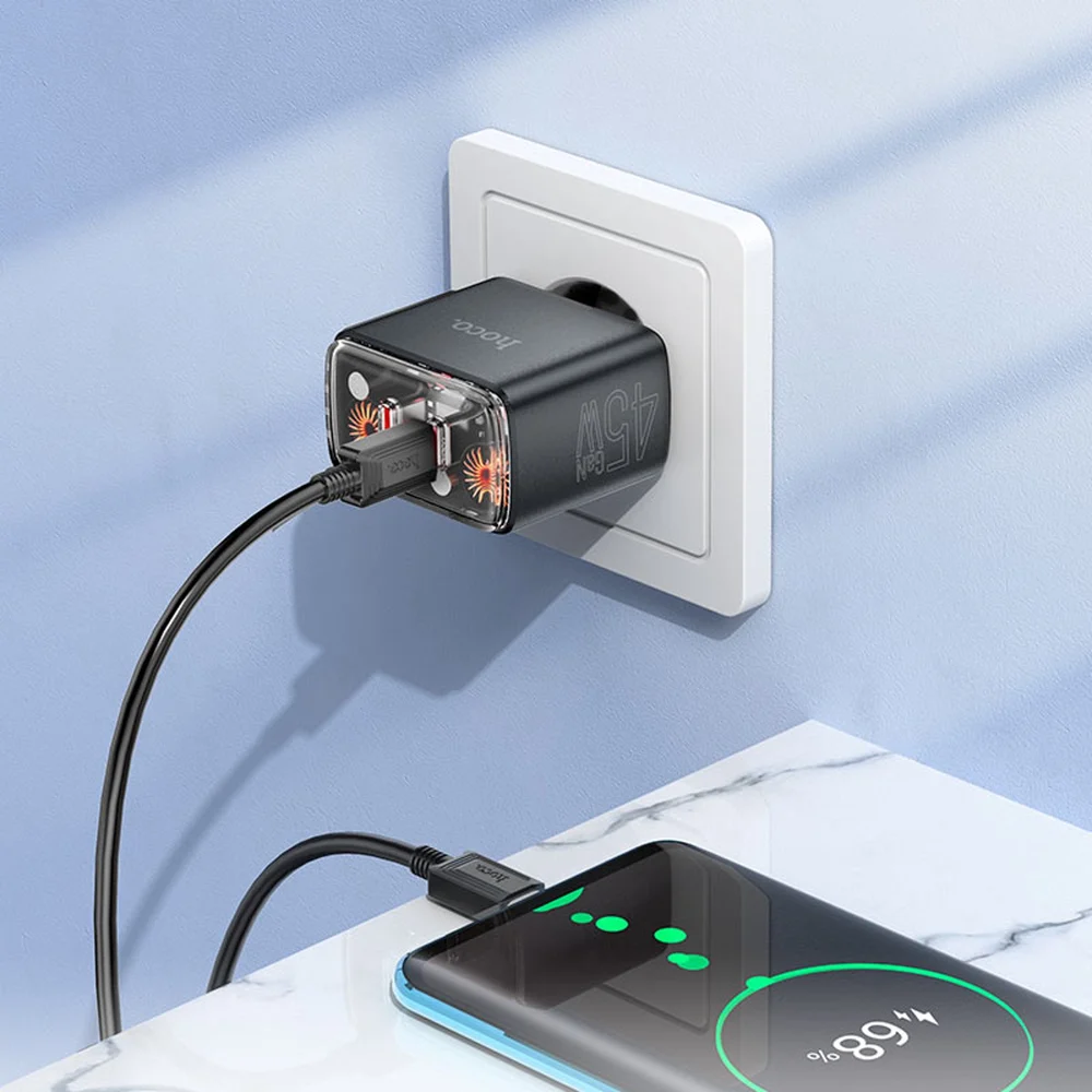 Hoco CS43A Smart Network Charger with Type-C to Type-C Cable - 2