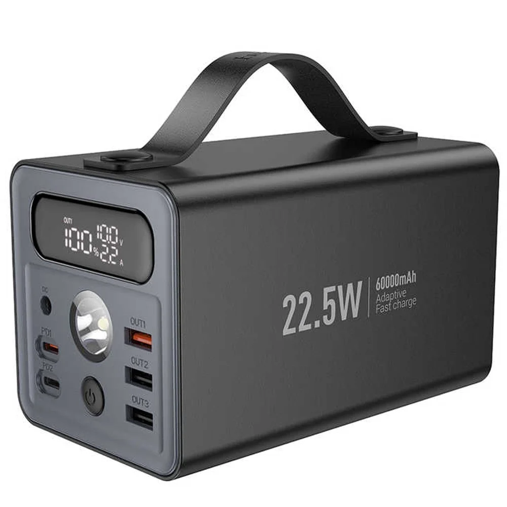 External Battery Hoco J138 60000 mAh, Black - 694200763852