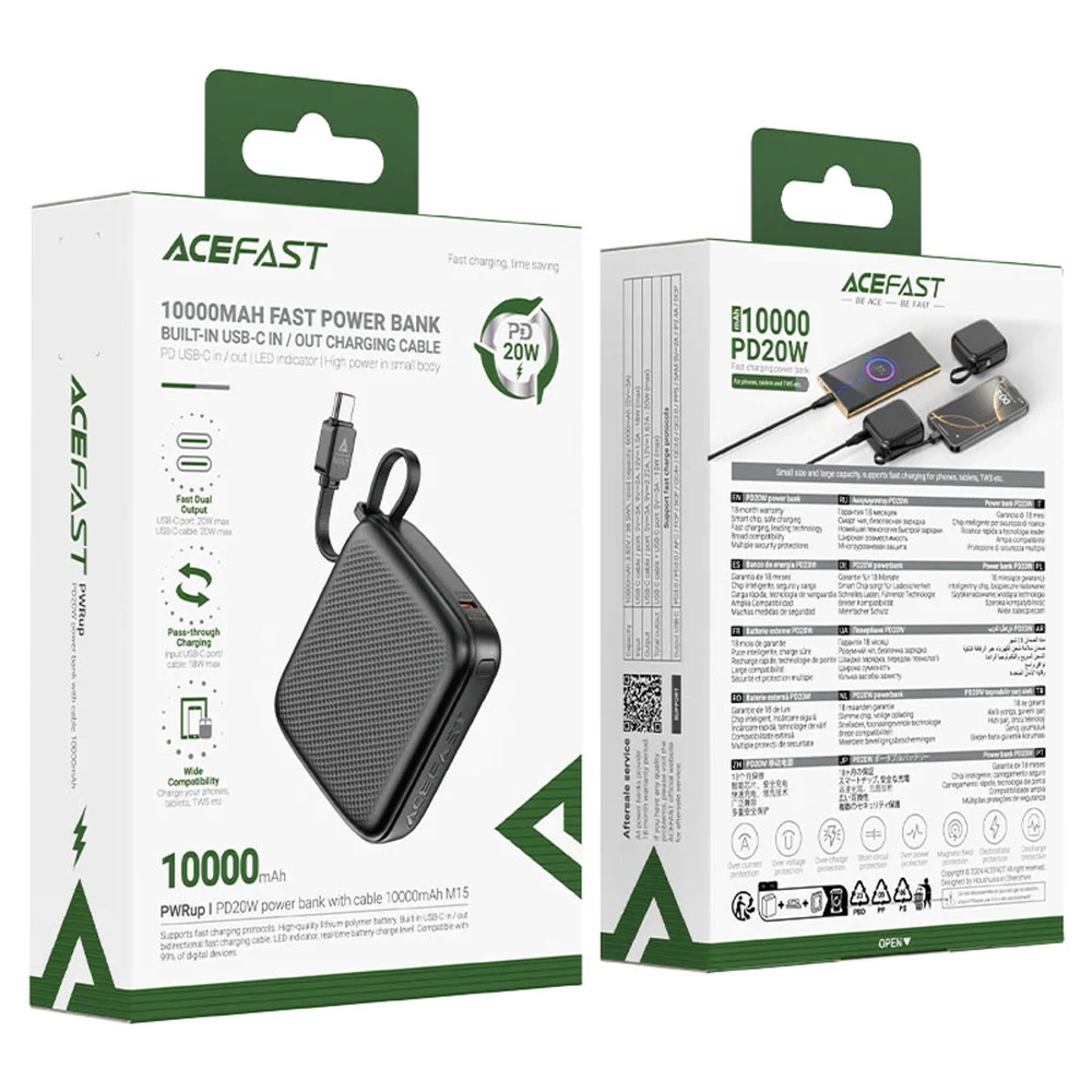 Acefast M15 External Battery 10000 mAh Black - 2