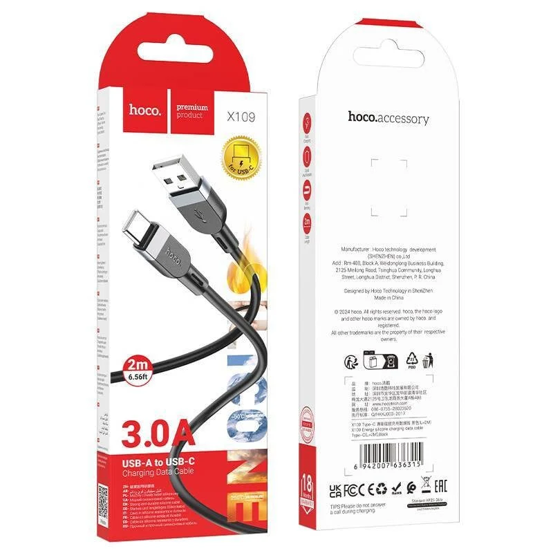 Kabel Hoco X109 USB-A to Type-C 3.0A - 4
