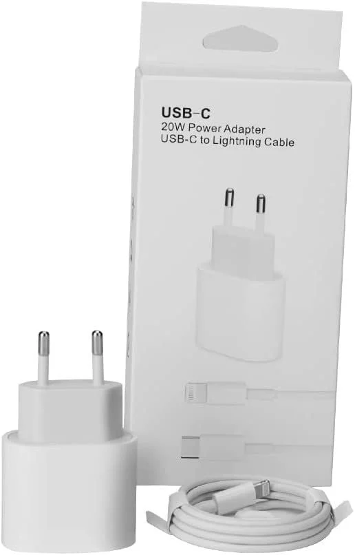 Адаптер PD20W USB-C to Lightning White 1m