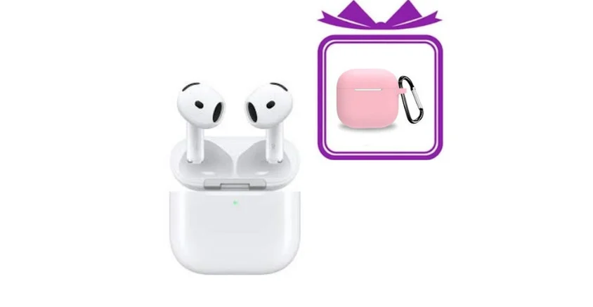 Simsiz qulaqlıqlar AirPods 4 Premium Class Pink Case Hədiyyəli