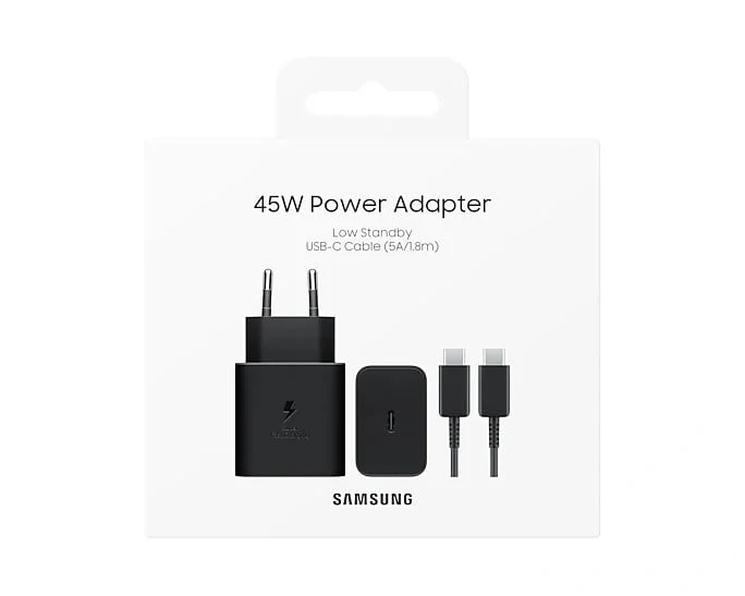 Şəbəkə enerji toplama cihazı No Brand 45W Power Adapter, USB-C Cable, Qara, 1.8 m - - 5