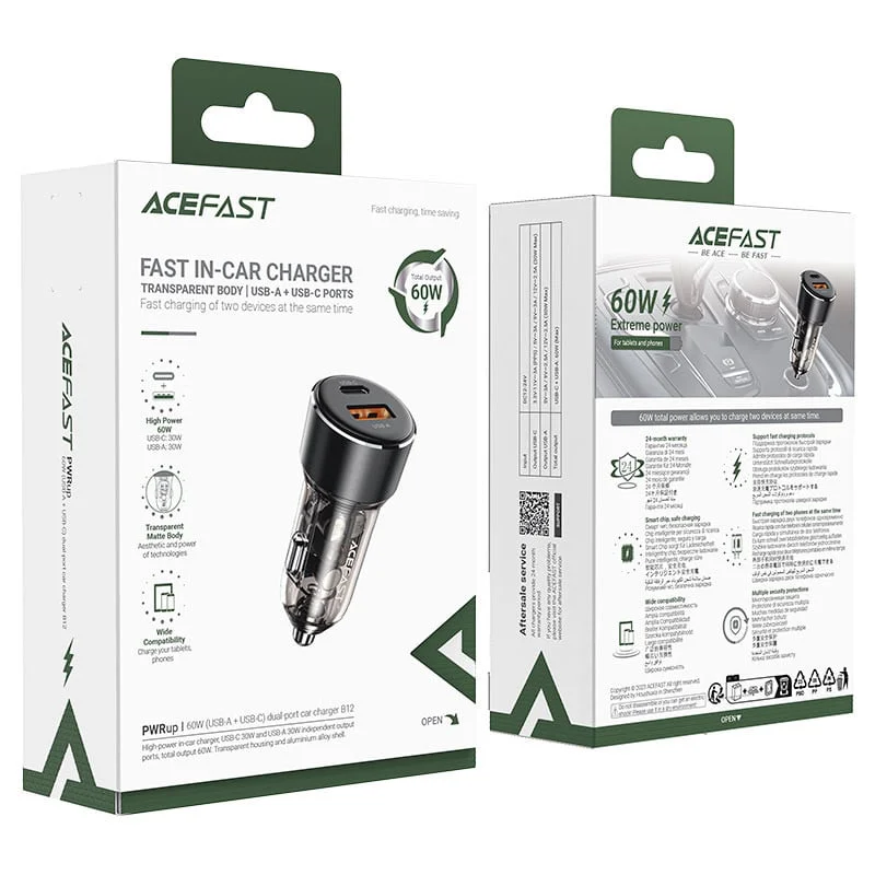 Автомобильное зарядное устройство Acefast B12 60W - 2