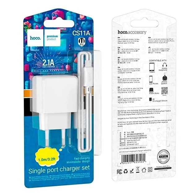 Tək USB-A portlu, kompakt şarj adapteri,Hoco CS11A