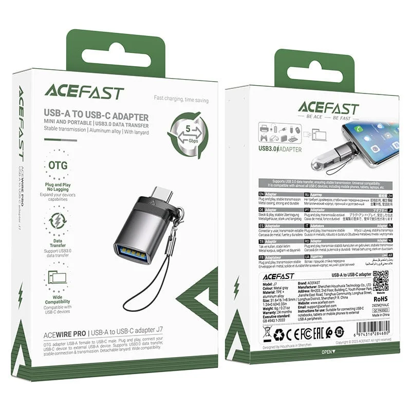 Dönüştürücü Acefast J7 USB-A to USB-C - 4