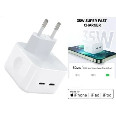 Teledoctor-35W Universal Apple 35w 2 PD White Power Adapter