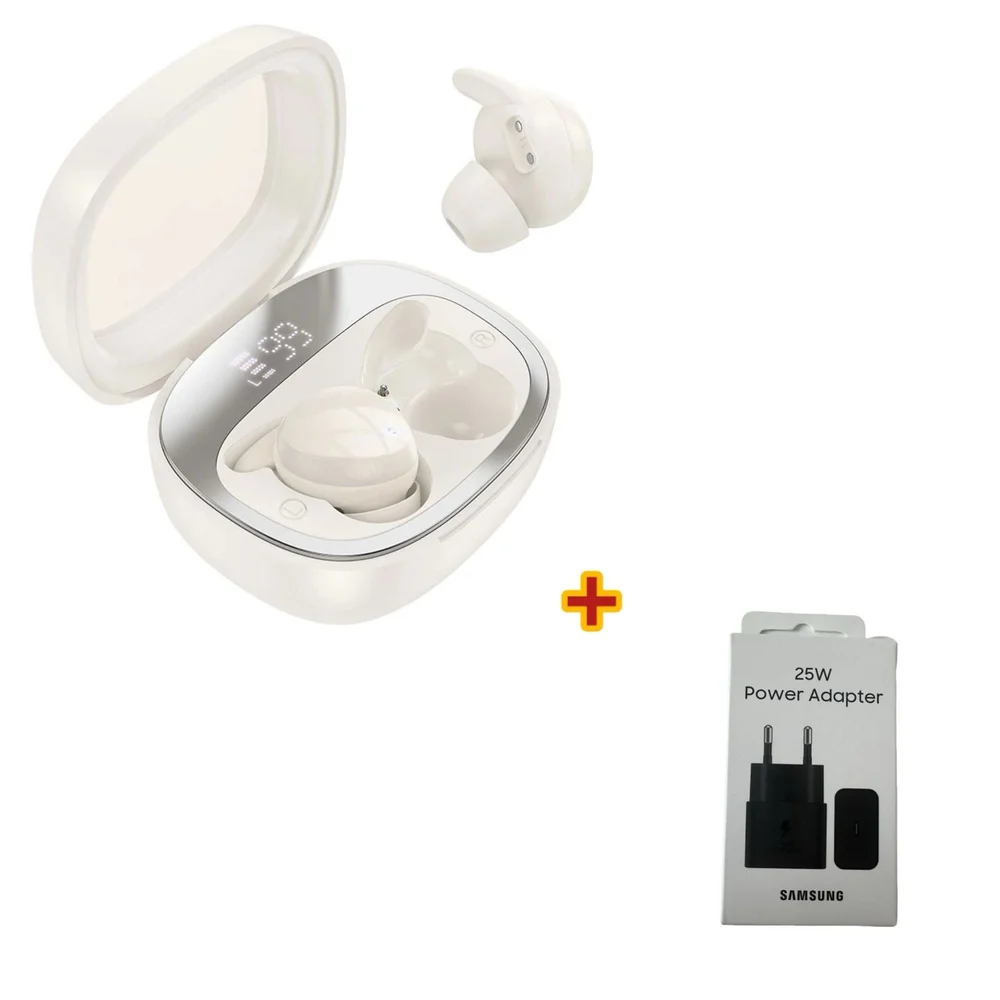 Беспроводные наушники Hoco EW65 White + адаптер