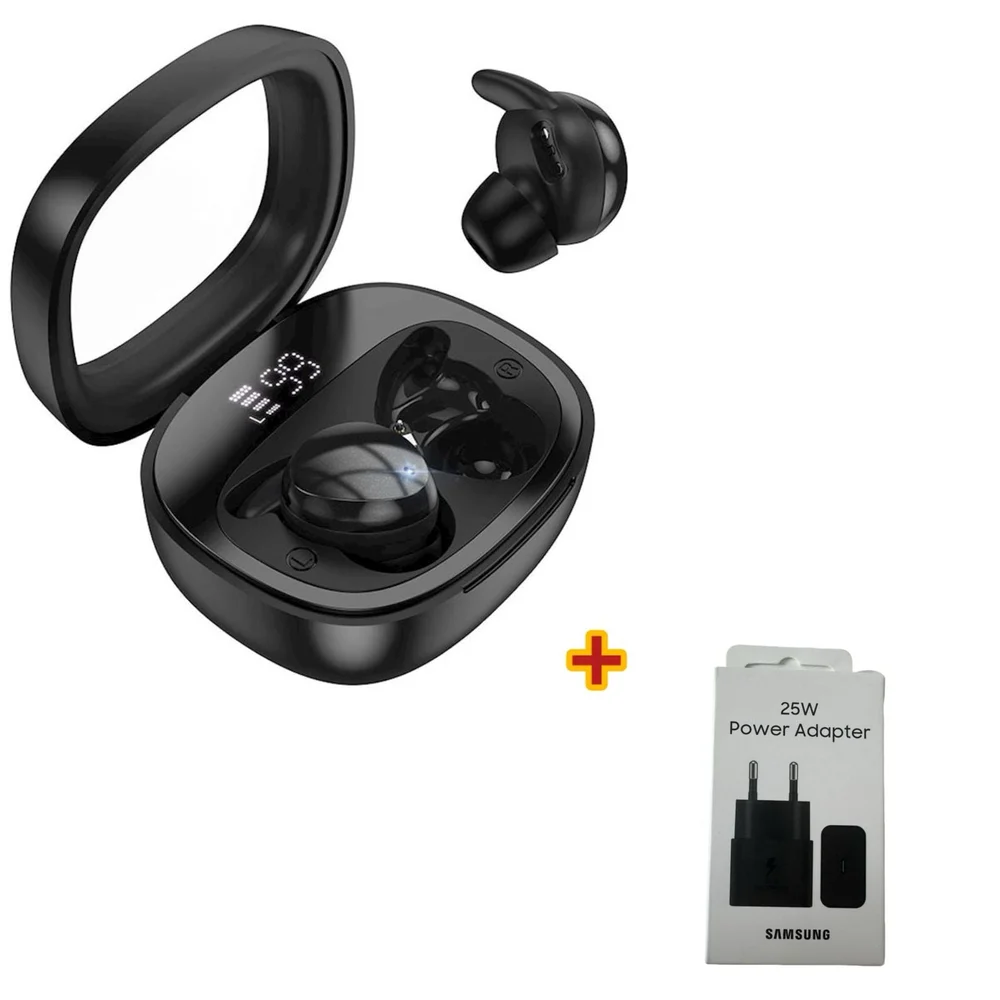 Kablosuz kulaklık Hoco EW65 Siyah + adaptör