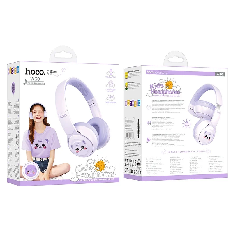Hoco W60 Purple Wireless Headphones - 2