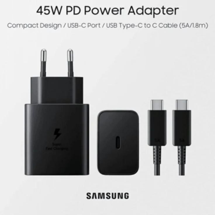 Ağ AC Adaptörü No Brand PD Power 45W 5A/1.8m Siyah