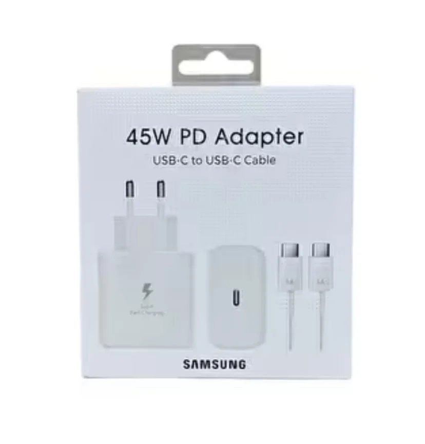 Network Power Adapter 45W plus 1.8 meters Usb Type-C to Type-C White