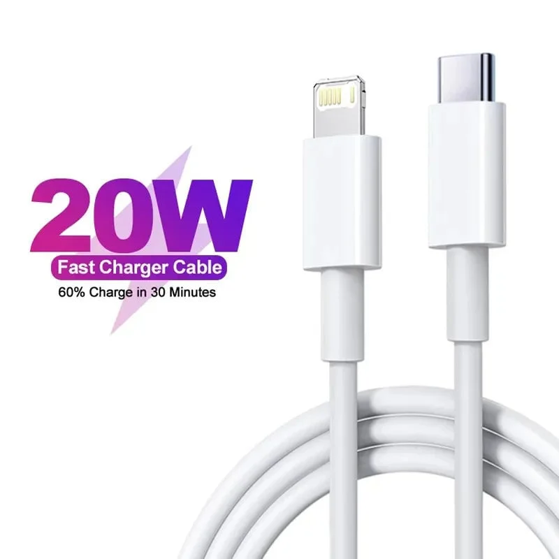 USB Type-C to Lightning Cable 20W White