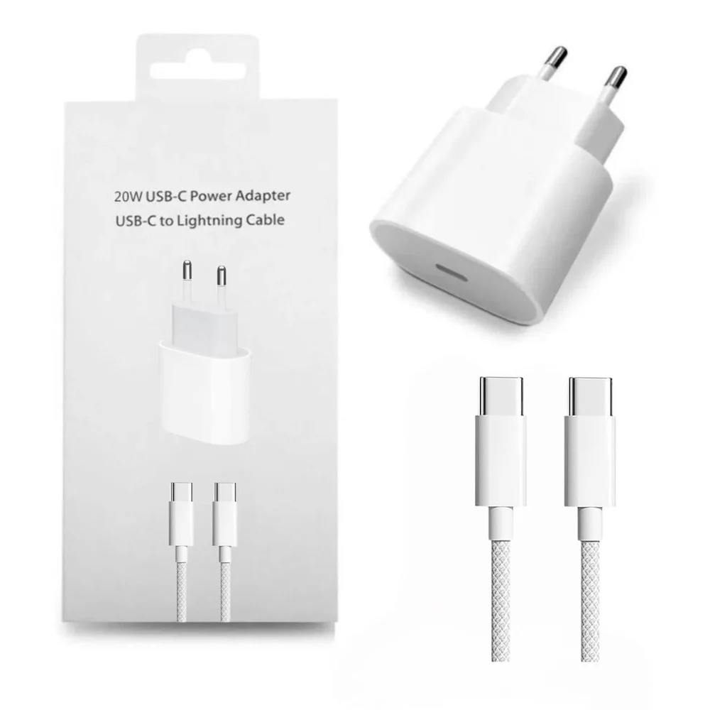 20W USB-C Power Network Charger USB-C to Type-C Cable Teledoctor-FBI/001 White