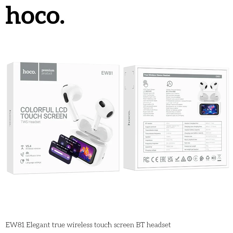 Kablosuz kulaklık Hoco EW81 NM Style, beyaz