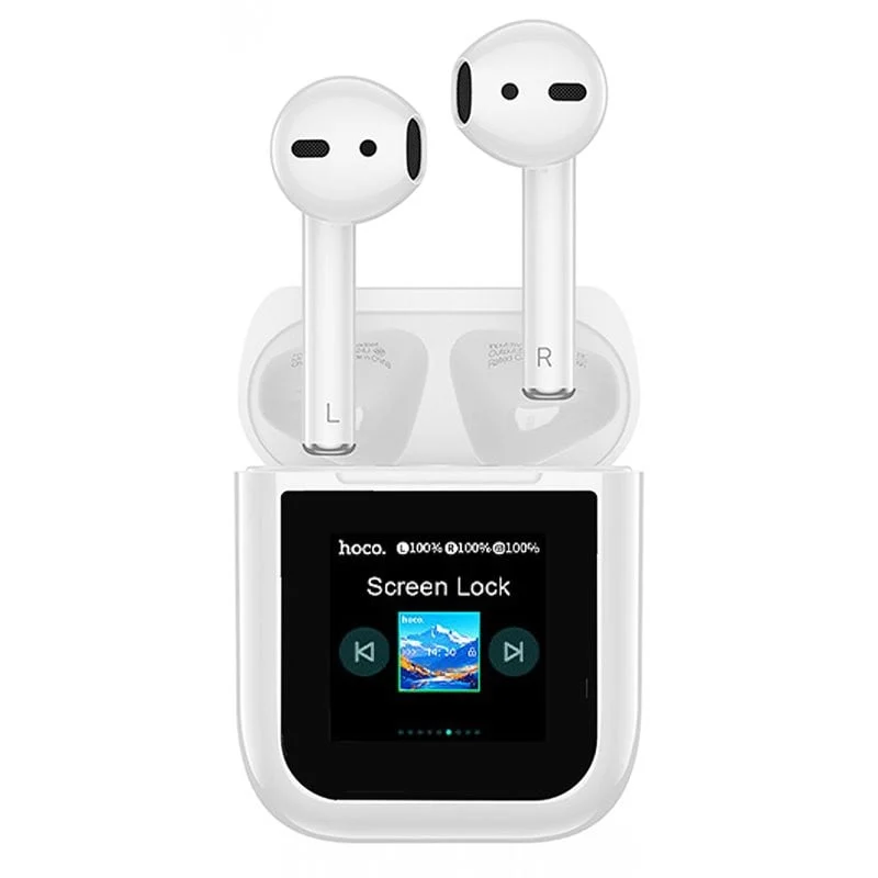 Wireless Headphones NM Style with Color LCD Display EW80, White - 3