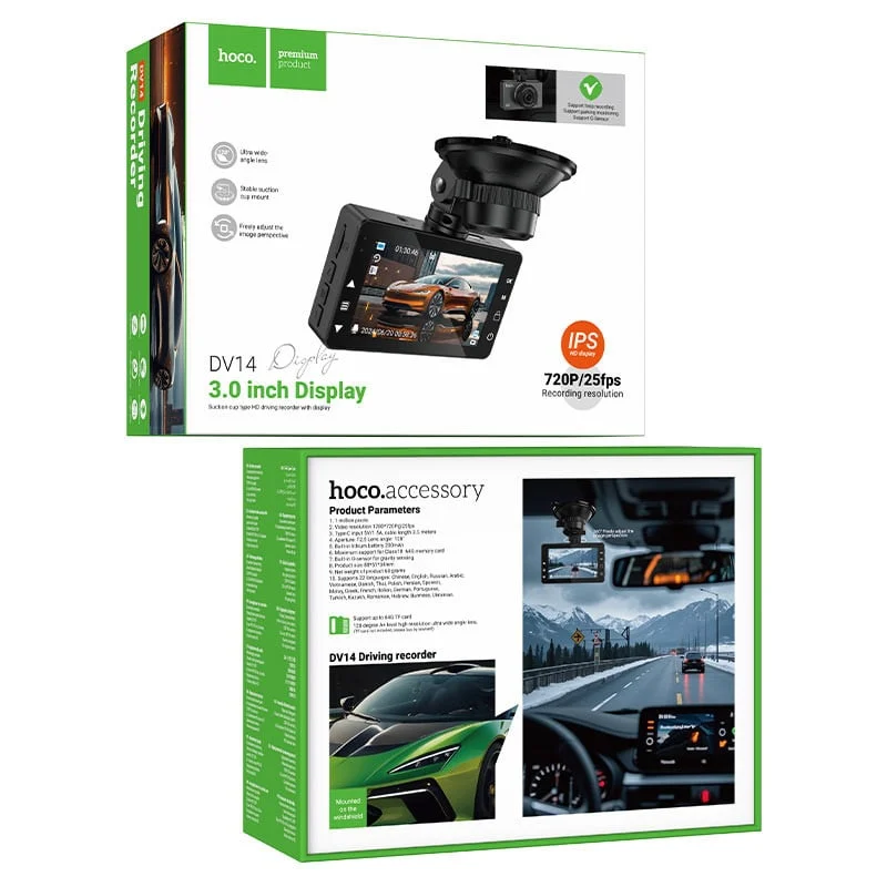 Hoco DV14 Car Dash Cam, 1080P/30fps