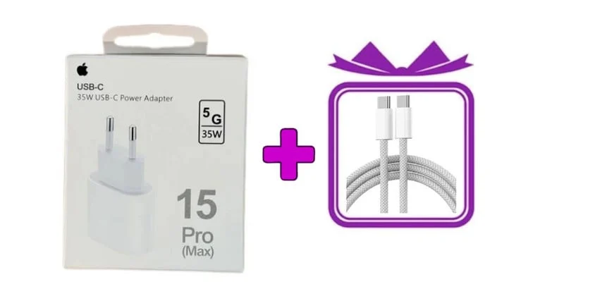 60W Kablo ile 35W USB-C Güç Adaptörü