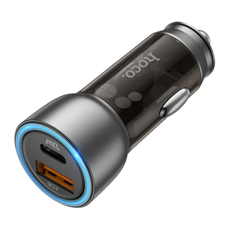 Hoco NZ8 Black Car Power Charger - 2