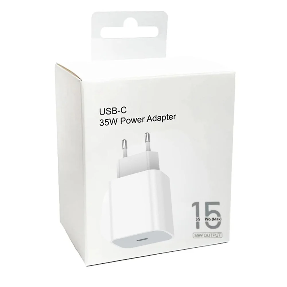 Network Charging Device for iPhone 16/15/Pro/Pro Max/AirPods 35W USB C, White