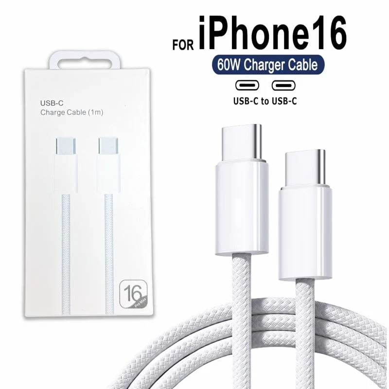 Enerji toplama kablosu iPhone 15 ve 16 için USB-C 60W