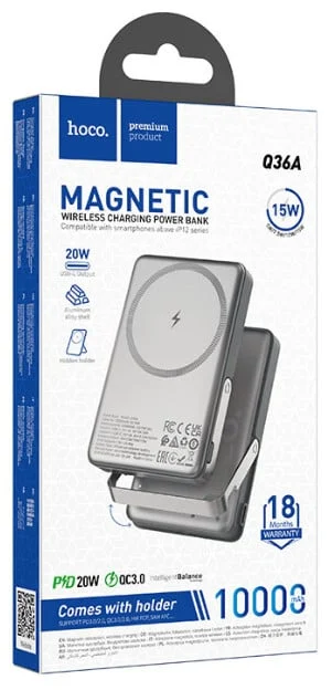 Hoco Q36A Magnetic Wireless Power Bank 10000 mAh