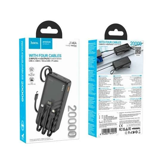 External Power Bank Hoco J146A 20000 mAh Black - 2