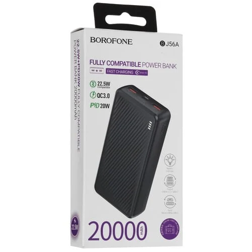 Внешний аккумулятор Borofone BJ56A 20000 mAh Черный